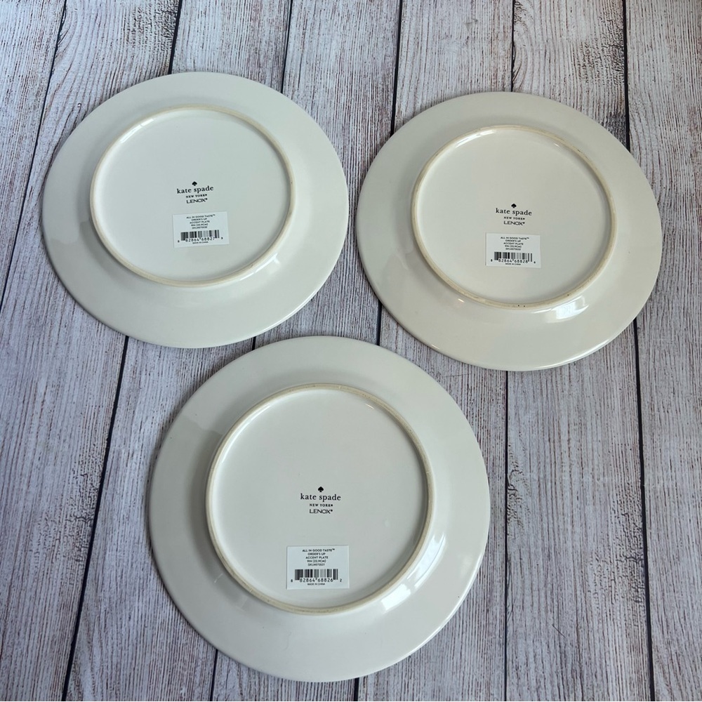 KATE SPADE Lenox All In Good Taste Order’s Up Accent Plate 9” New - Picture 6 of 7